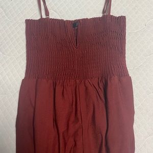 NWOT Burgundy flare leg jumpsuit